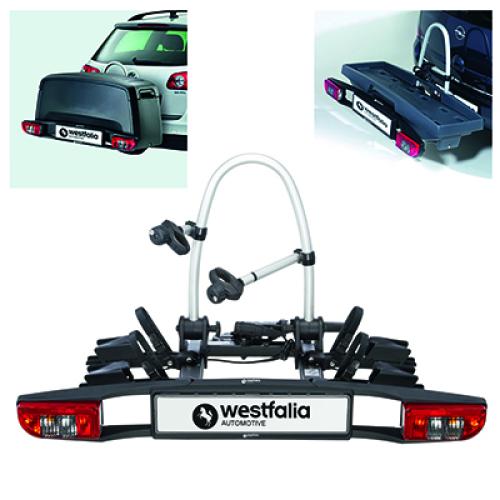 Westfalia BC 60 Towball Mounted Tilting 2 Bicycle Carrier with Box and Platform