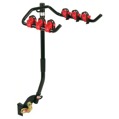 Flange Towbar Mounted Cycle Carrier 3 bikes for vehicle with Spare Wheel overhang up to 187mm
