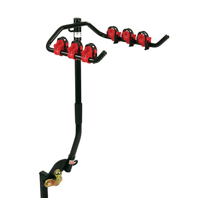 Flange Towbar Mounted Cycle Carrier 3 bikes for vehicle with Spare Wheel overhang up to 110mm