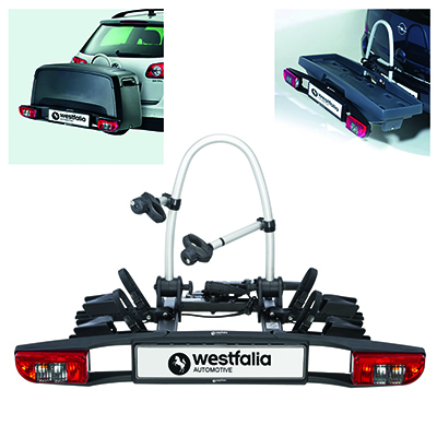 Westfalia Bikelander Towball Mounted Tilting 2 Bicycle Carrier with Box and Platform