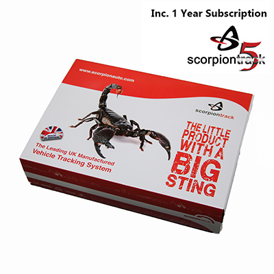 SCORPIONTRACK Stolen vehicle tracking system Category 5 inc. 1 year Discounted Subscription