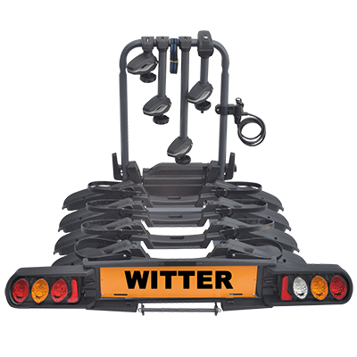 Witter "Pure Instinct" Towball Mounted 4 Bike Cycle Carrier with foldable rails