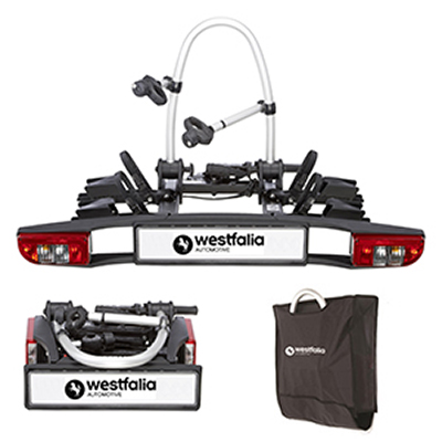 Westfalia BC 60 Towball Mounted Tilting 2 Bicycle Carrier including bag